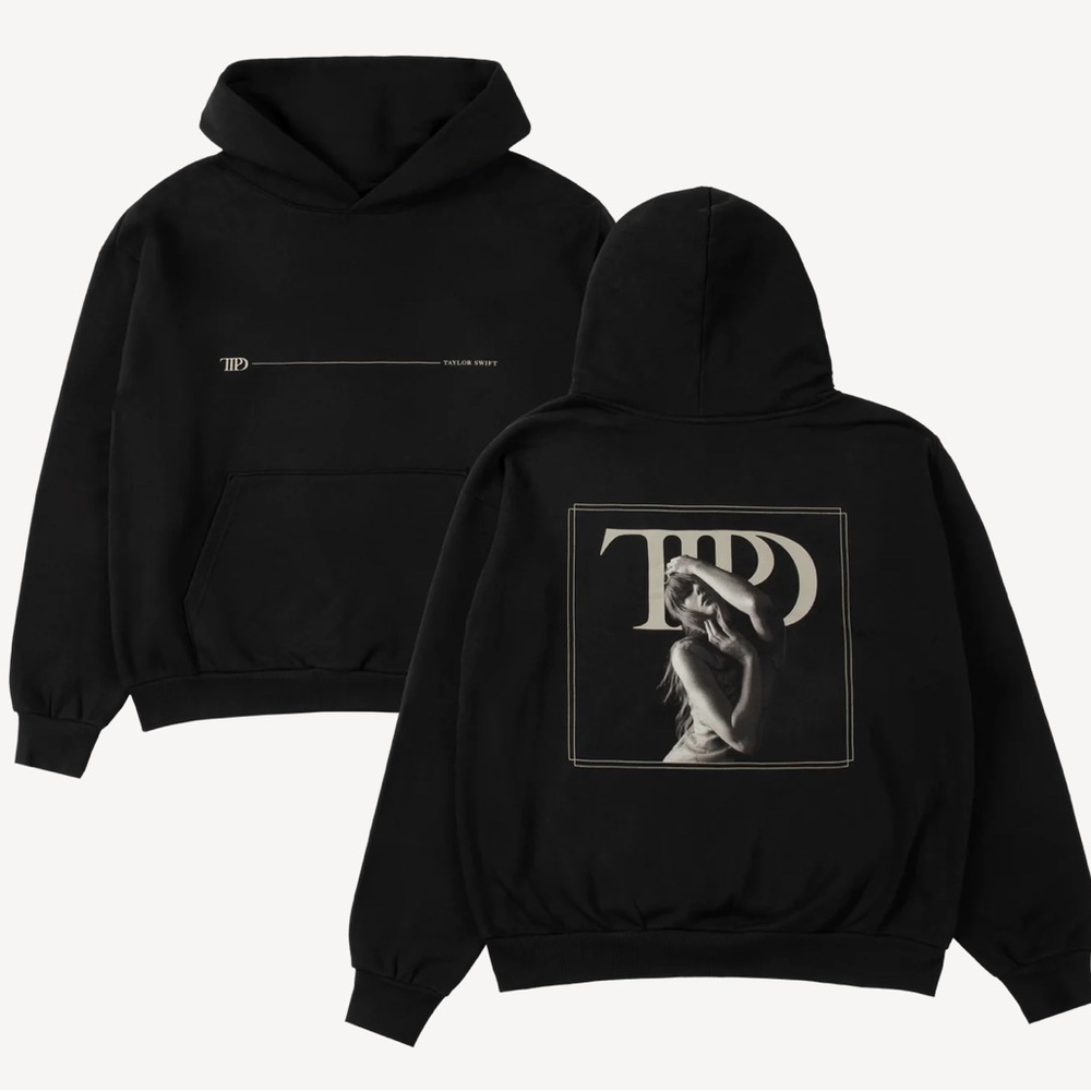 Taylor Swift TTPD Black Hoodie